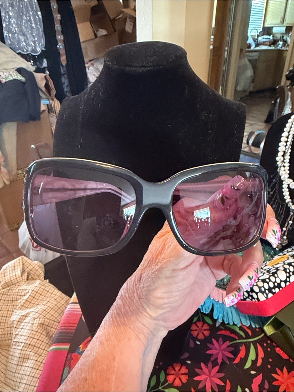 Black & White Native Design Sunglasses